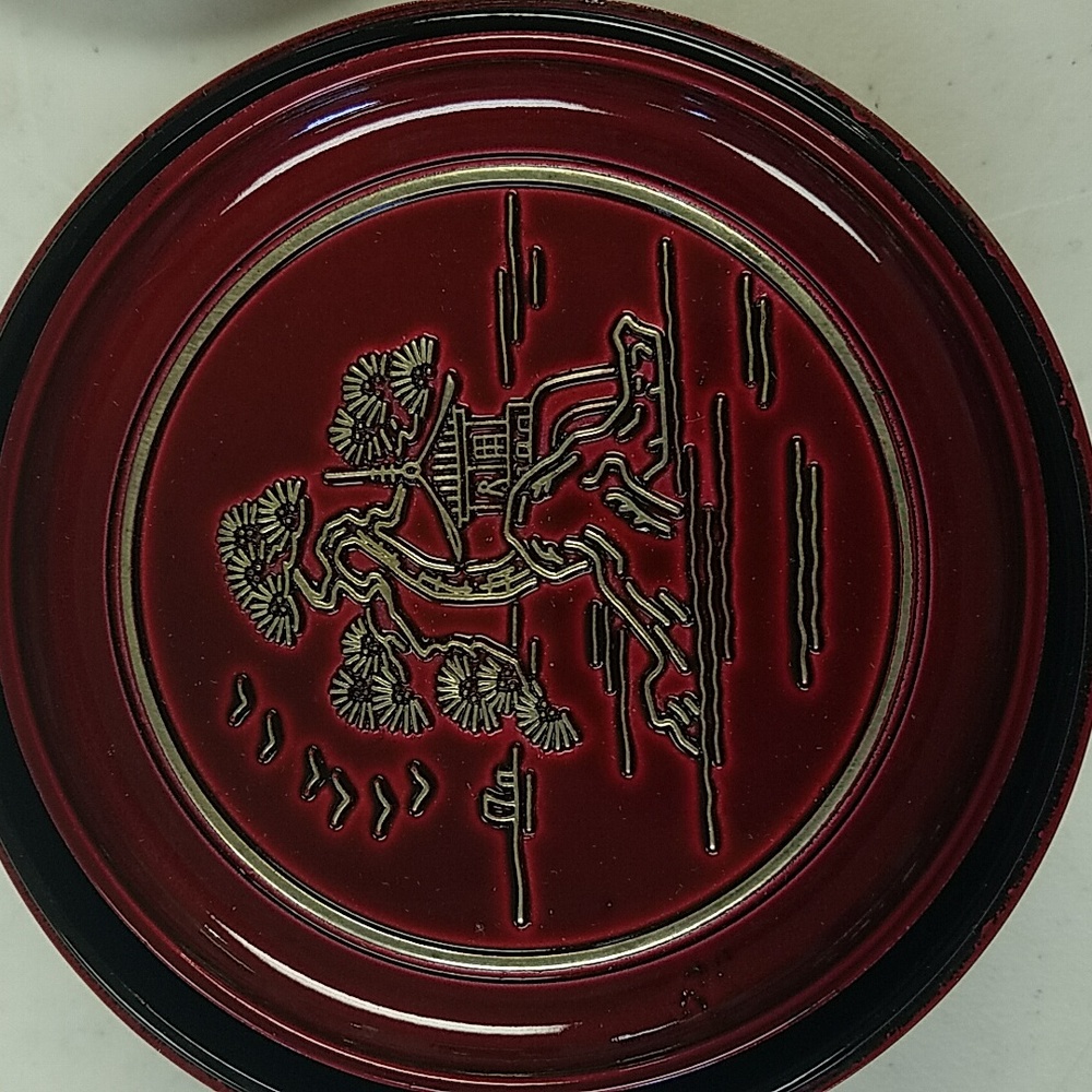 Japanese lacquerware coaster box set - Picture 3 of 5